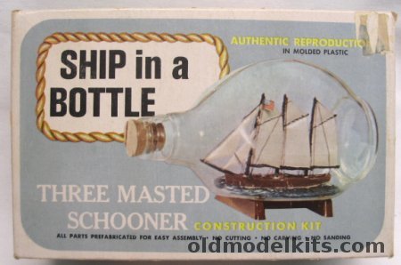 Multi-State Industries Ship in a Bottle Three-Masted Schooner, 1776-100 plastic model kit